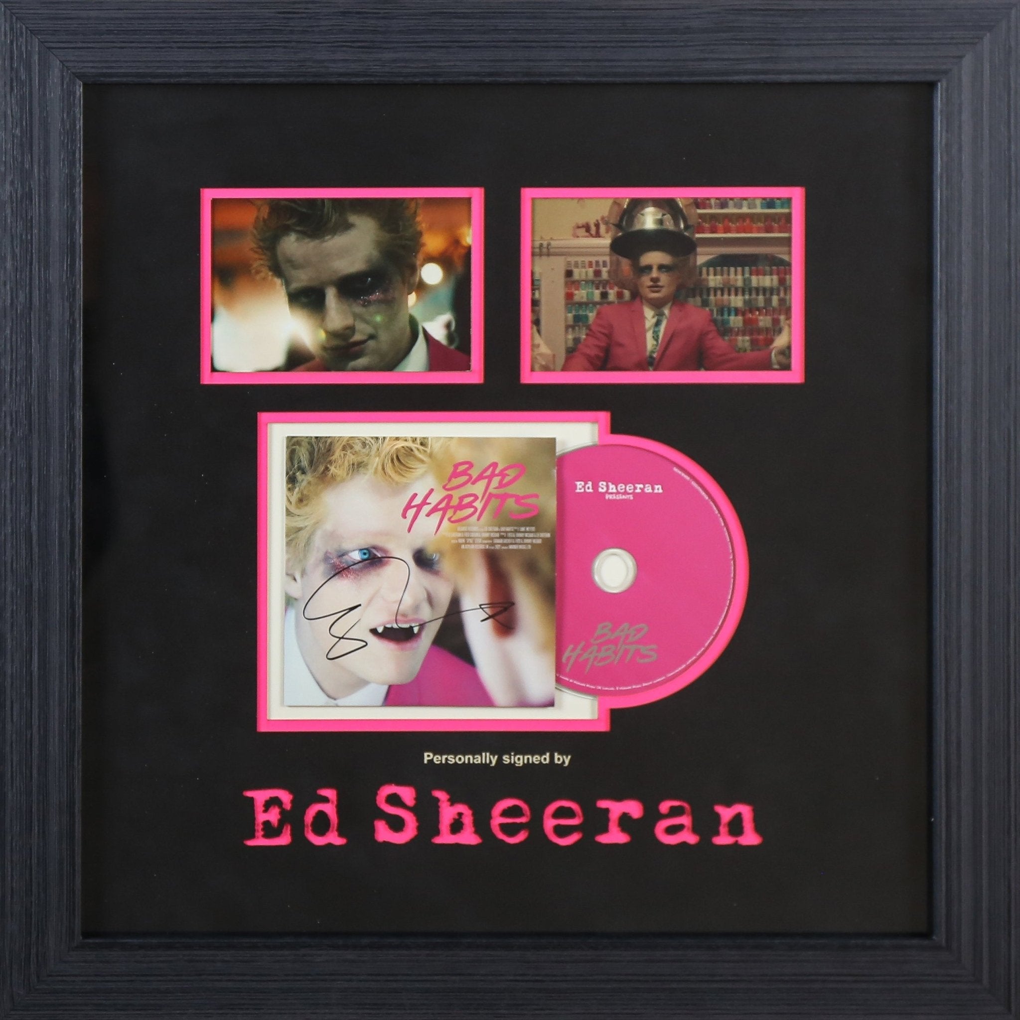 Ed Sheeran Signed CD Bad Habits Framed Display - Memorabilia Framers Shop